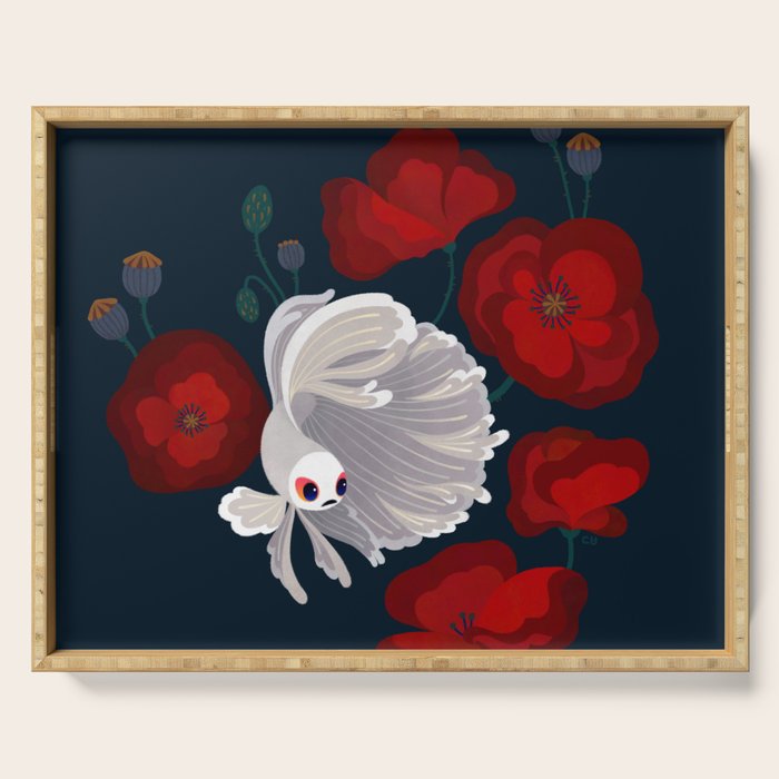 Bettas and Poppies Serving Tray Gallery Image 1