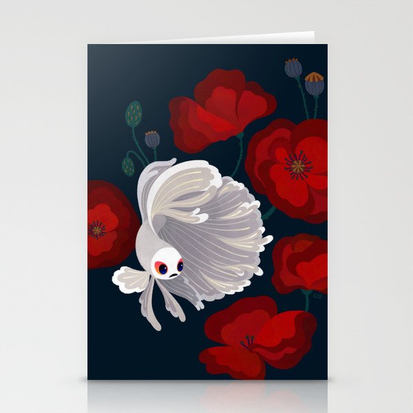 Bettas and Poppies Stationery Card Gallery Image 1