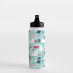 Veterinary medicine, happy and healthy friends // aqua background Water Bottle Gallery Image 3