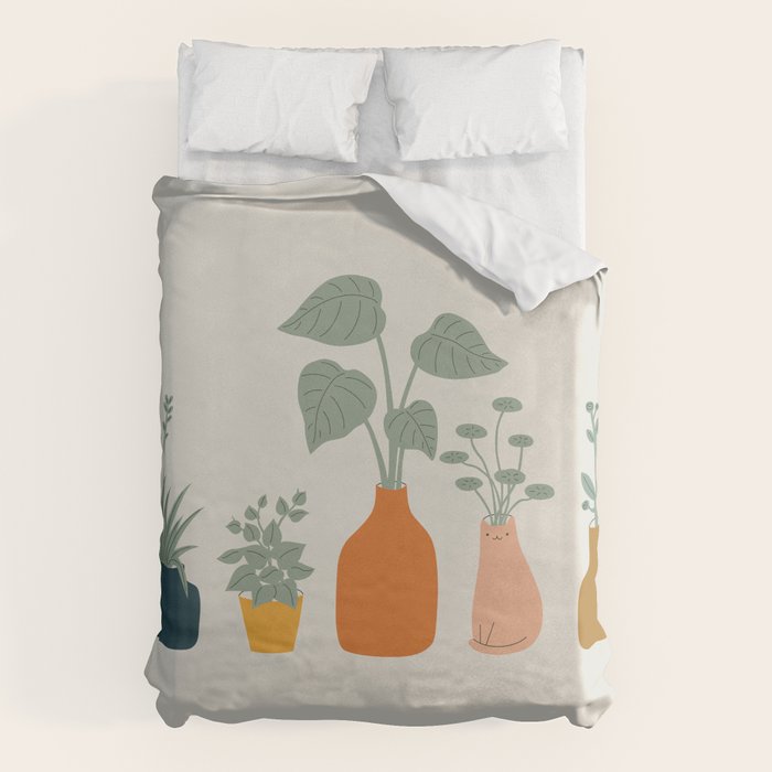 Cat and Plant 9 Duvet Cover Gallery Image 1