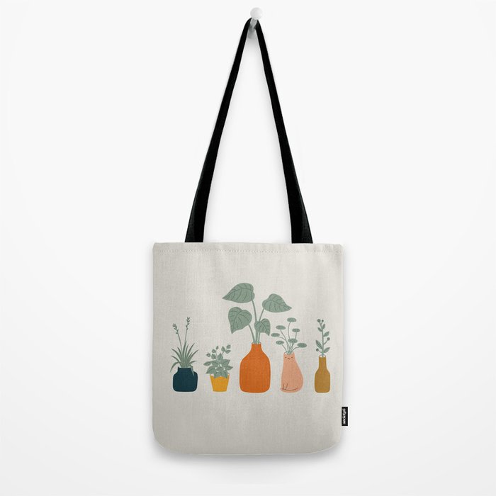 Cat and Plant 9 Tote Bag Gallery Image 2