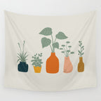 Cat and Plant 9 Wall Tapestry Gallery Image 4