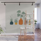 Cat and Plant 9 Wall Mural Gallery Image 1