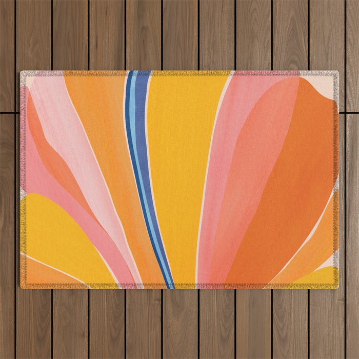 Bloom Abstract Floral Outdoor Rug Gallery Image 1