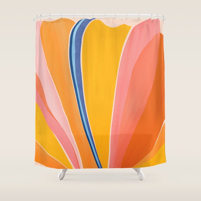 Bloom Abstract Floral Shower Curtain Gallery Image 1