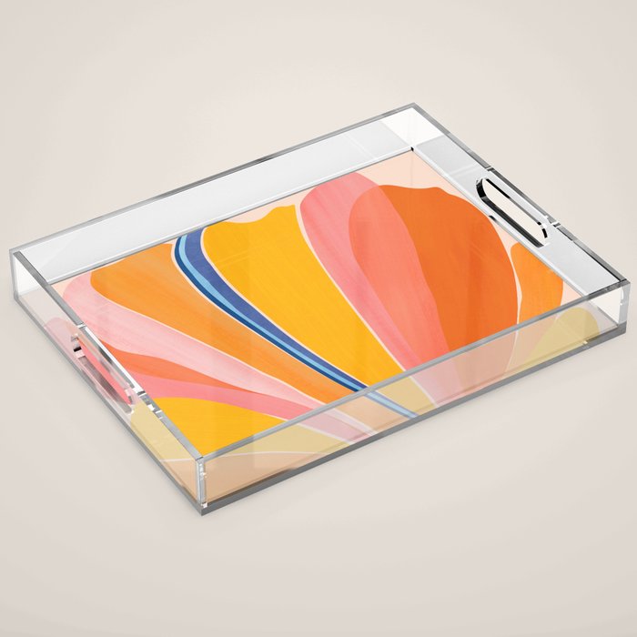 Bloom Abstract Floral Acrylic Tray Gallery Image 1