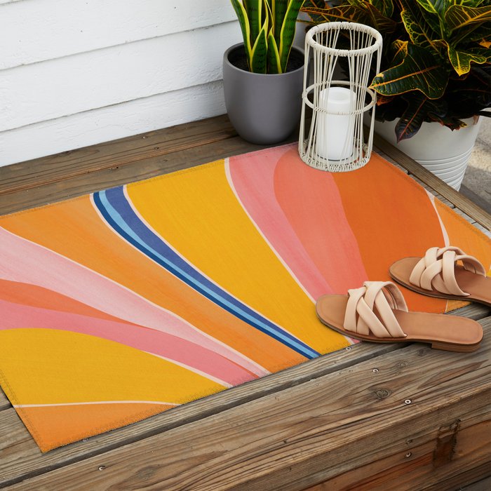 Bloom Abstract Floral Outdoor Rug Gallery Image 2