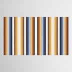 Indigo Blue, Amber Brown and Navajo White Southwest Serape Blanket Stripes Tablecloth Gallery Image 2