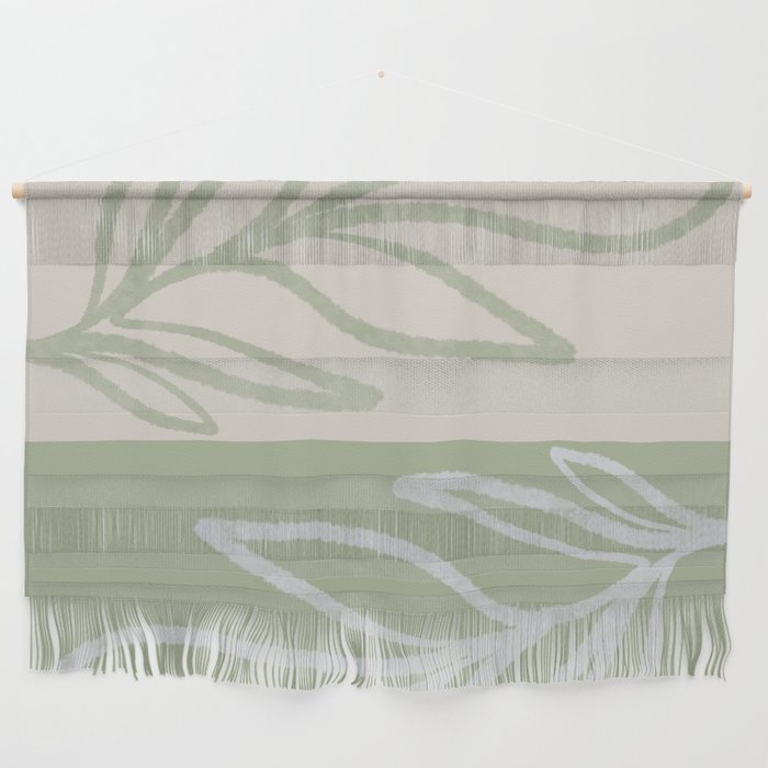 Laurel Leaves in Balance - Sage Green  Wall Hanging Gallery Image 1