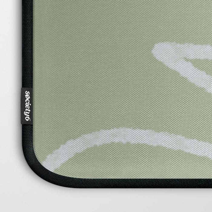 Laurel Leaves in Balance - Sage Green  Laptop Sleeve Gallery Image 3