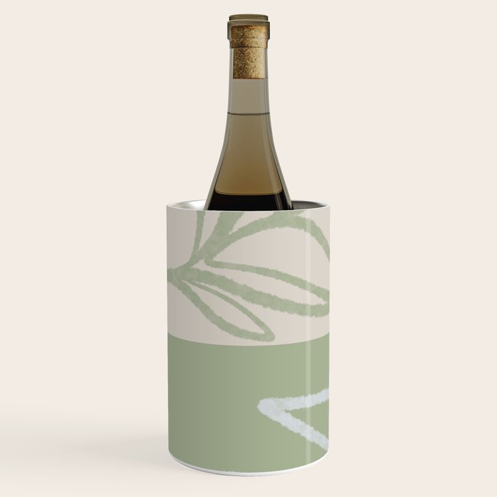 Laurel Leaves in Balance - Sage Green  Wine Chiller Gallery Image 2