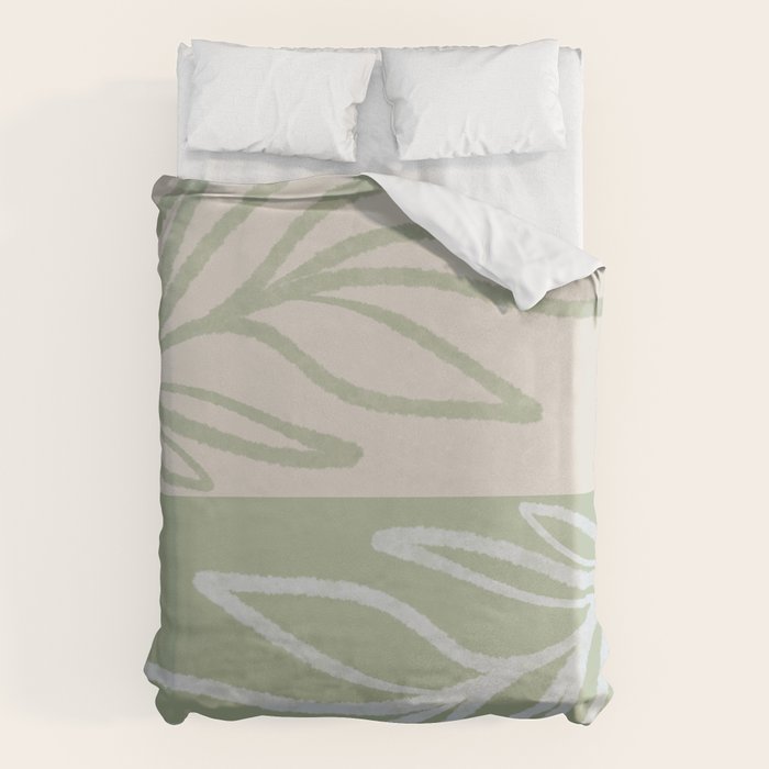 Laurel Leaves in Balance - Sage Green  Duvet Cover Gallery Image 6