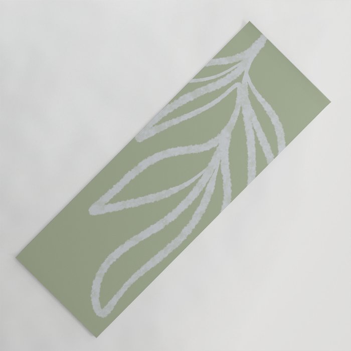 Laurel Leaves in Balance - Sage Green  Yoga Mat Gallery Image 1