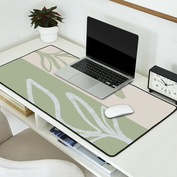 Laurel Leaves in Balance - Sage Green  Desk Mat Gallery Image 2
