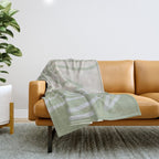 Laurel Leaves in Balance - Sage Green  Throw Blanket Gallery Image 1