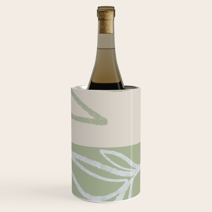 Laurel Leaves in Balance - Sage Green  Wine Chiller Gallery Image 3