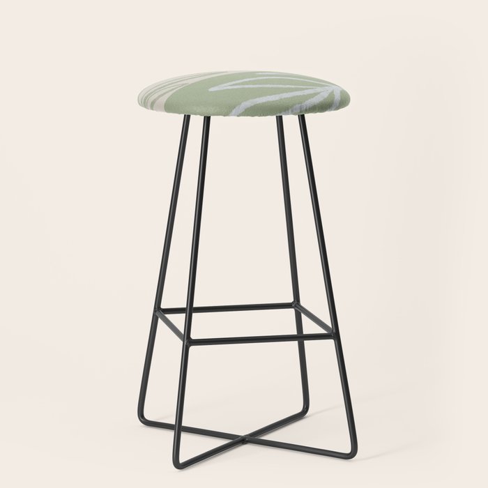 Laurel Leaves in Balance - Sage Green  Stool Gallery Image 1