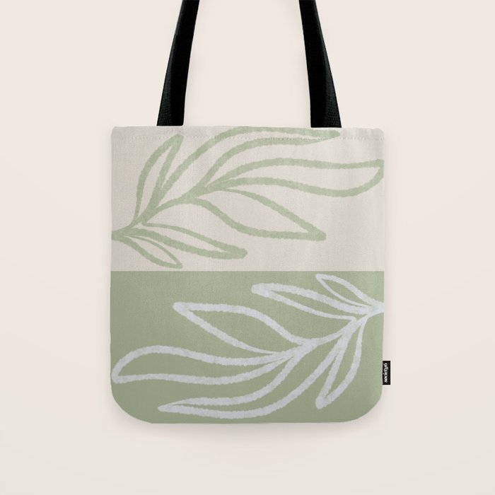 Laurel Leaves in Balance - Sage Green  Tote Bag Gallery Image 1