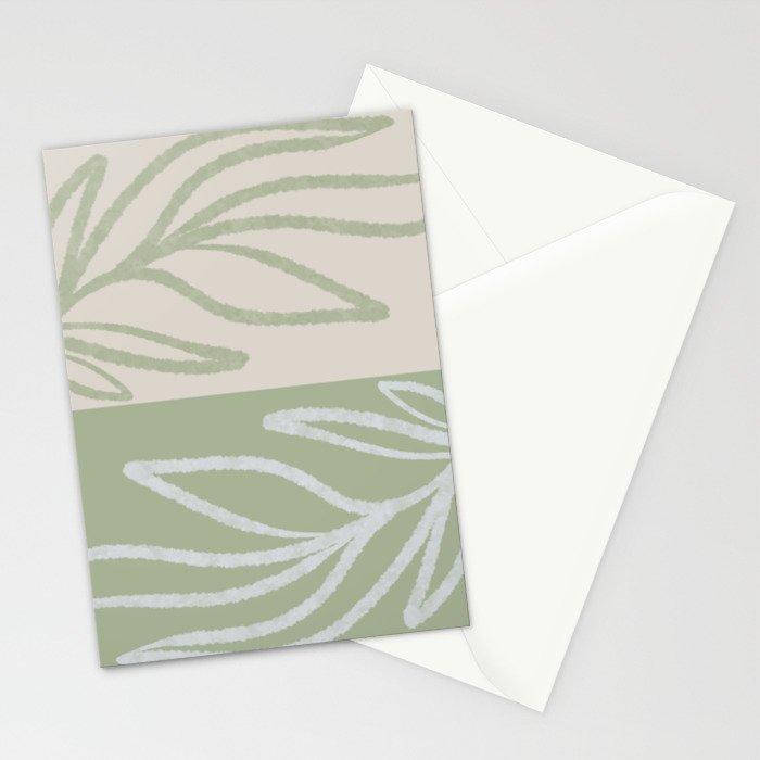 Laurel Leaves in Balance - Sage Green  Stationery Card Gallery Image 2