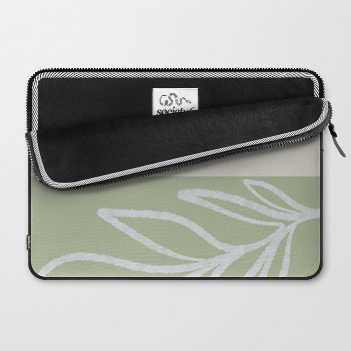 Laurel Leaves in Balance - Sage Green  Laptop Sleeve Gallery Image 2