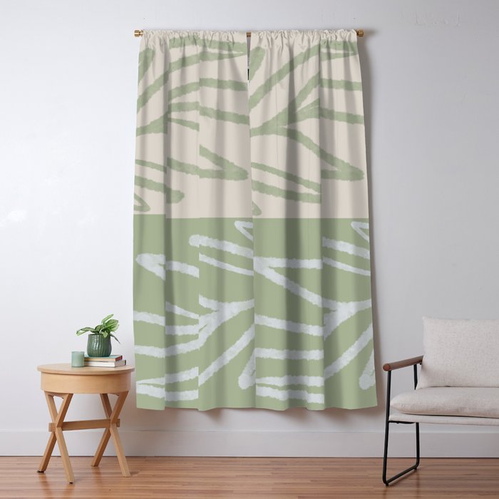 Laurel Leaves in Balance - Sage Green  Window Curtain Gallery Image 5