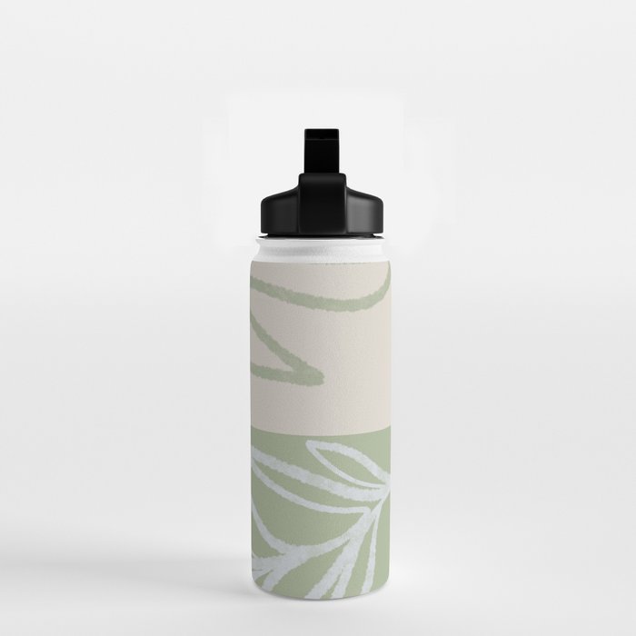 Laurel Leaves in Balance - Sage Green  Water Bottle Gallery Image 2
