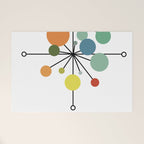 Atomic Age Nuclear Abstract Motif â Mid Century Modern Pattern Welcome Mat Gallery Image 1