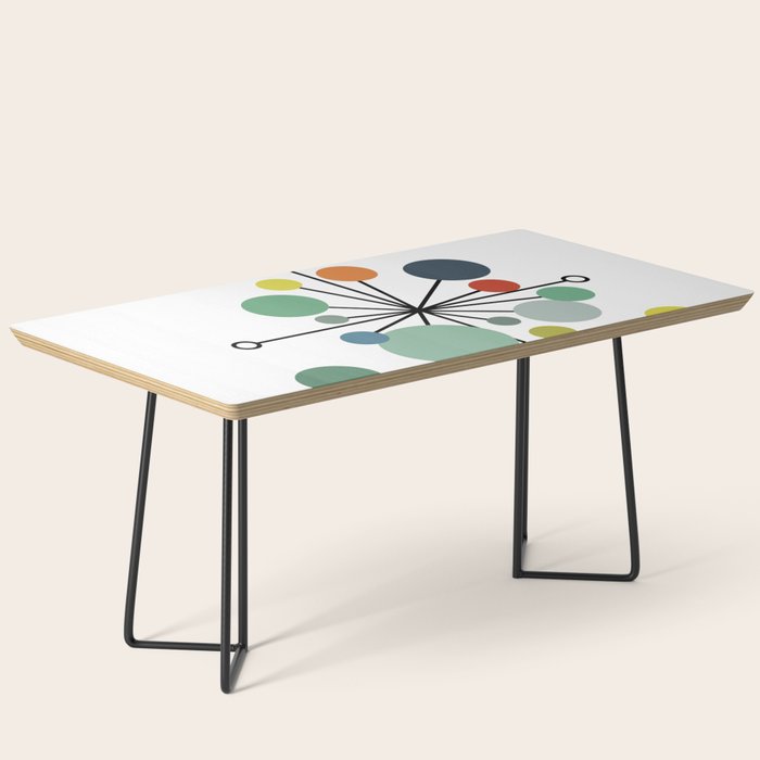 Atomic Age Nuclear Abstract Motif â Mid Century Modern Pattern Coffee Table Gallery Image 1