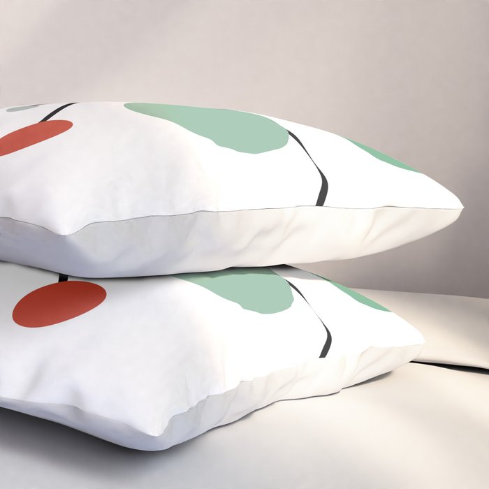 Atomic Age Nuclear Abstract Motif â Mid Century Modern Pattern Pillow Sham Gallery Image 3