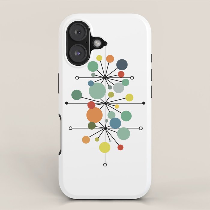Atomic Age Nuclear Abstract Motif â Mid Century Modern Pattern iPhone Case Gallery Image 1
