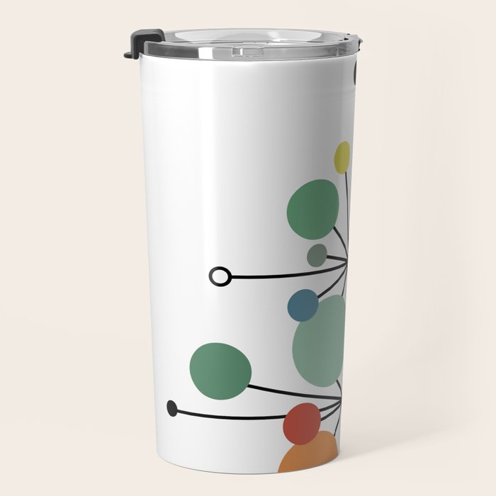 Atomic Age Nuclear Abstract Motif â Mid Century Modern Pattern Travel Mug Gallery Image 3