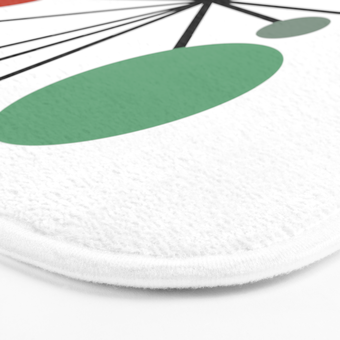 Atomic Age Nuclear Abstract Motif â Mid Century Modern Pattern Bath Mat Gallery Image 3