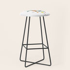 Atomic Age Nuclear Abstract Motif â Mid Century Modern Pattern Stool Gallery Image 1