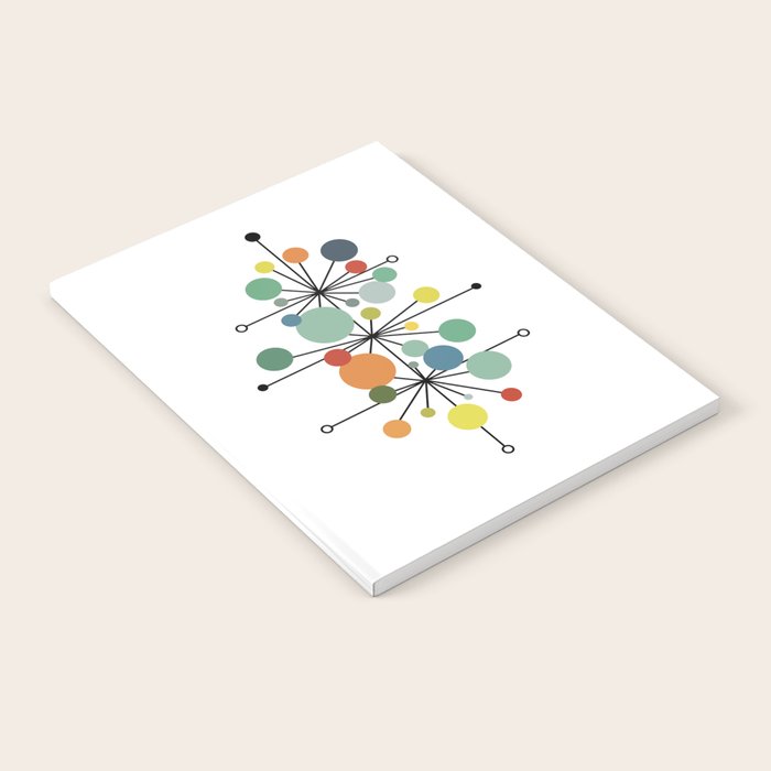 Atomic Age Nuclear Abstract Motif â Mid Century Modern Pattern Notebook Gallery Image 2