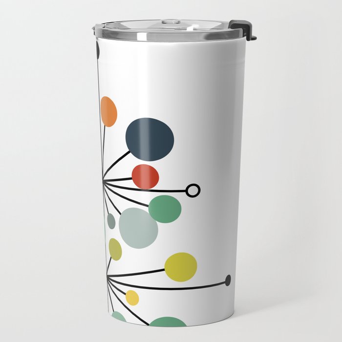 Atomic Age Nuclear Abstract Motif â Mid Century Modern Pattern Travel Mug Gallery Image 2