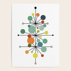 Atomic Age Nuclear Abstract Motif â Mid Century Modern Pattern Poster Gallery Image 4