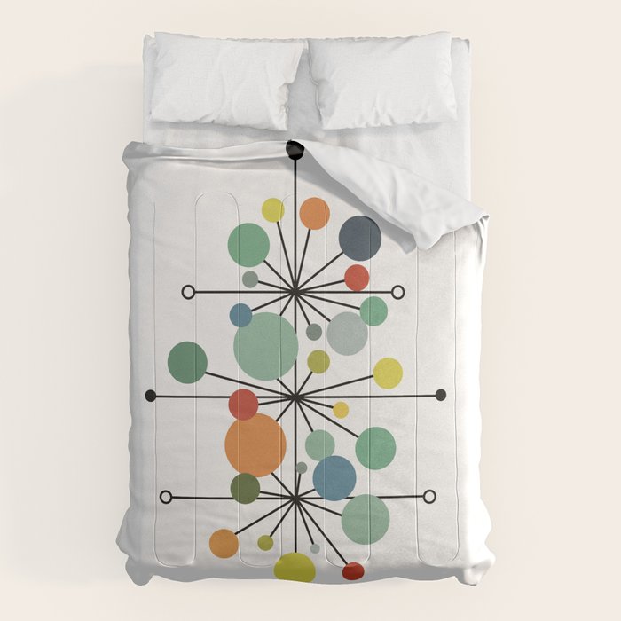 Atomic Age Nuclear Abstract Motif â Mid Century Modern Pattern Comforter Gallery Image 6