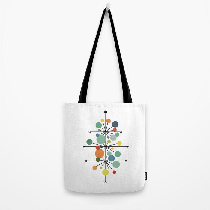 Atomic Age Nuclear Abstract Motif â Mid Century Modern Pattern Tote Bag Gallery Image 2