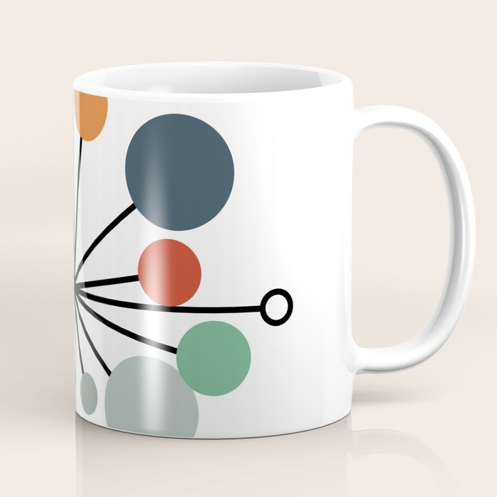 Atomic Age Nuclear Abstract Motif â Mid Century Modern Pattern Coffee Mug Gallery Image 1