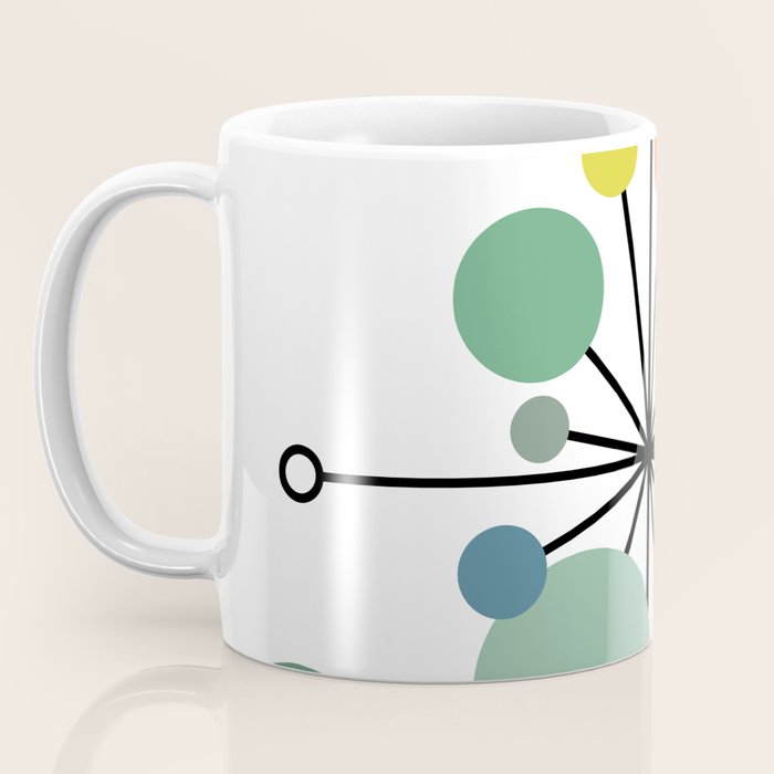 Atomic Age Nuclear Abstract Motif â Mid Century Modern Pattern Coffee Mug Gallery Image 3