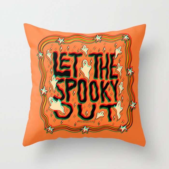 Let the Spooky Out in 3D Throw Pillow Gallery Image 6