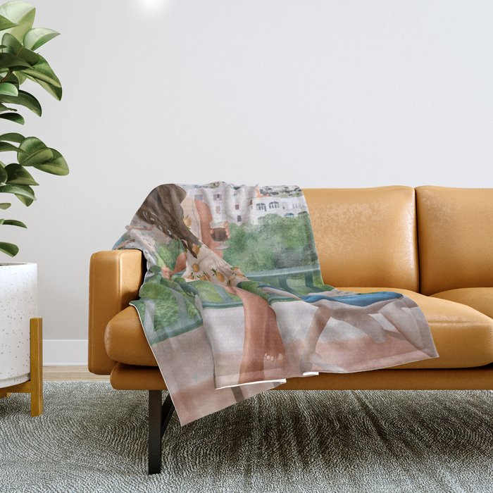 Amalfi Reverie Throw Blanket Gallery Image 1