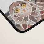 Owls in Flight - Brown Palette Desk Mat Gallery Image 4