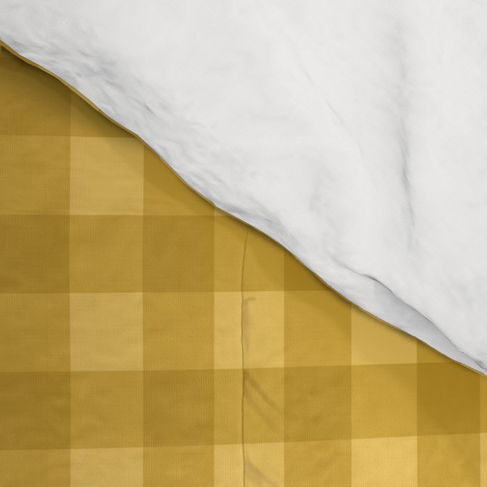 Gingham Plaid Pattern - Earthy Ochre Comforter Gallery Image 4