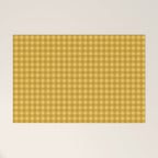 Gingham Plaid Pattern - Earthy Ochre Welcome Mat Gallery Image 1