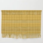 Gingham Plaid Pattern - Earthy Ochre Wall Hanging Gallery Image 1