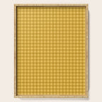 Gingham Plaid Pattern - Earthy Ochre Serving Tray Gallery Image 1