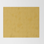 Gingham Plaid Pattern - Earthy Ochre Throw Blanket Gallery Image 2