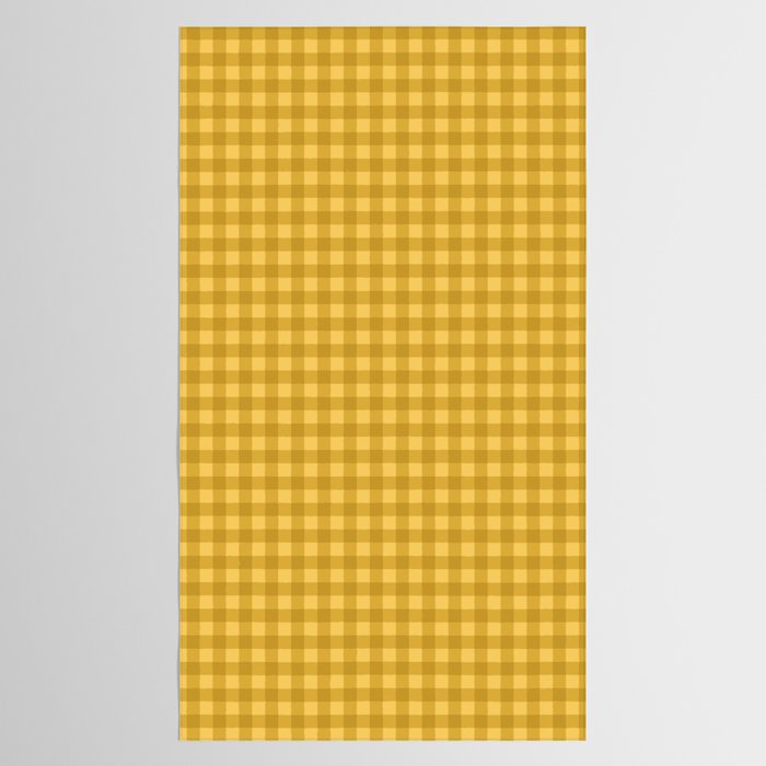 Gingham Plaid Pattern - Earthy Ochre Tablecloth Gallery Image 2