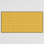 Gingham Plaid Pattern - Earthy Ochre Desk Mat Gallery Image 3